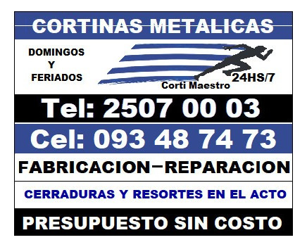 Imagen 2 de 5 de Reparación De Cortinas Metálicas De Enrollar Urgencias 24hs