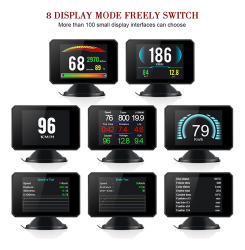 Imagen 9 de 12 de Coche Digital P16 Velocímetro Odómetro Head Up Display