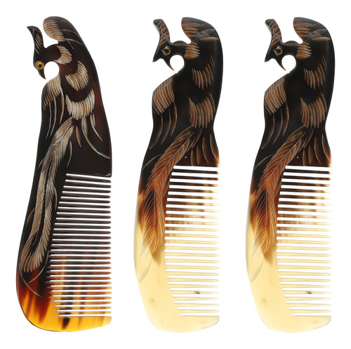 Cepillo De Pelo Para Mujer Phoenix Horn Comb Boutique, 3 Uni