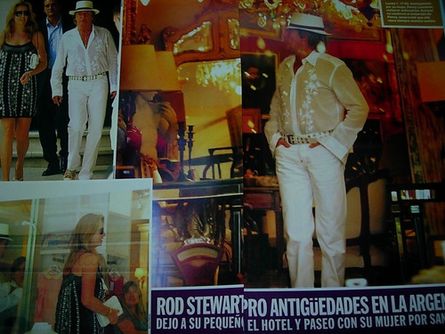 Rod Stewart Rock Argentina 4 Pg Clipping Revista Caras
