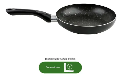 Sarten Antiadherente Cuori S-black-24 24 Cm Color Negro