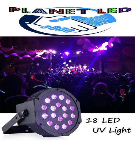 Tacho Led 18w Luz Uv Negra Potente Dmx Discotec Audioritmico