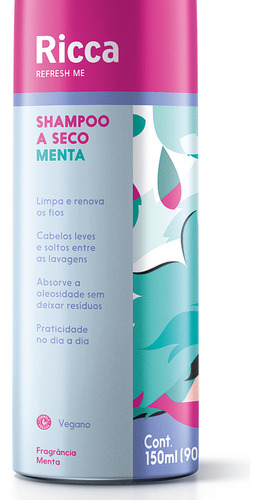 Shampoo A Seco Menta Cuca Fresca Ricca 150ml