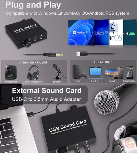 Usb External Converter Audio Stereo