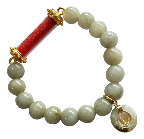 Heavens Tvcz Pulsera De Jade Amuleto De Buda Real Adornos De