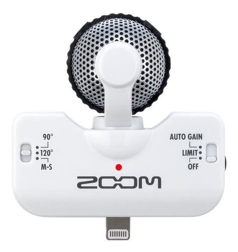 Micrófono Profesional Zoom Iq5 Para iPhone iPad iPod Blanco