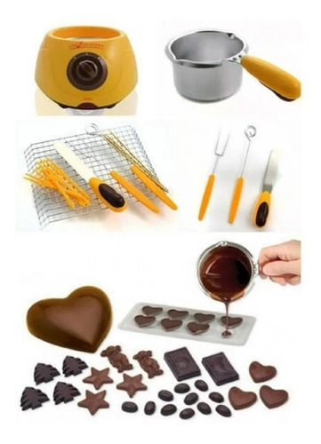 Maquina Olla Fondue Para Derretir Chocolate + 30 Accesorios