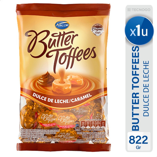 Caramelos Butter Toffees Dulce De Leche Arcor - Mejor Precio