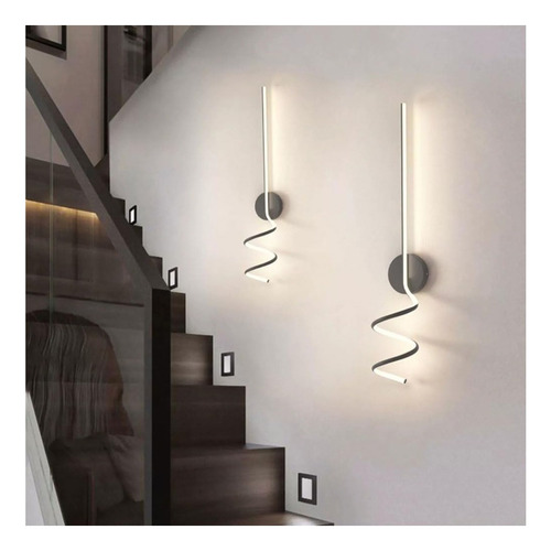Aplique Rulo Lineal Led Luz 24w Diseño Moderno Puraluz Estructura Aluminio Neutro