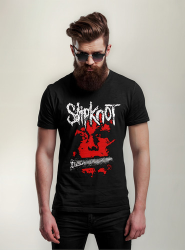 Camiseta Slipknot Integrantes Banda Rock Rostro Cierre
