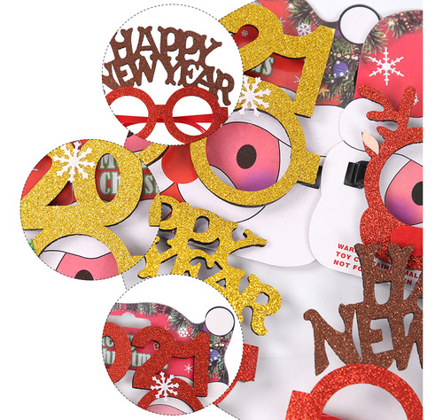 Gafas De Fiesta De 2021 Para Navidad 2021, Con Dibujos Anima