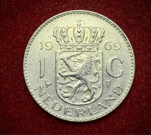 Moneda 1 Gulden Holanda 1969 Km 184a Juliana