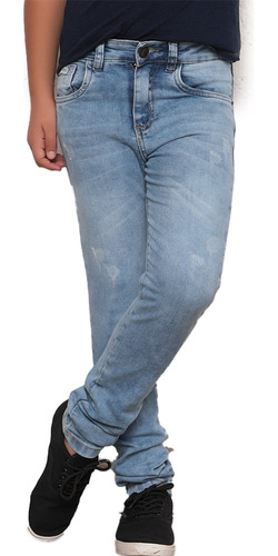 Calça Jeans Infantil Juvenil Menino Slim Fit Moderna