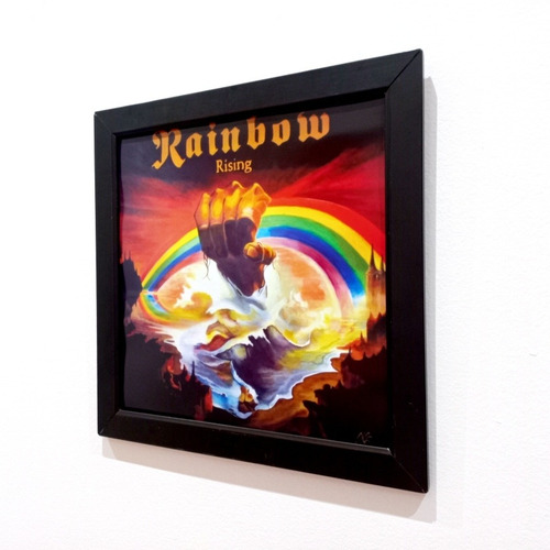 Quadro Rainbow Rising Capa Do Disco De Vinil Lp E Cd Luxo