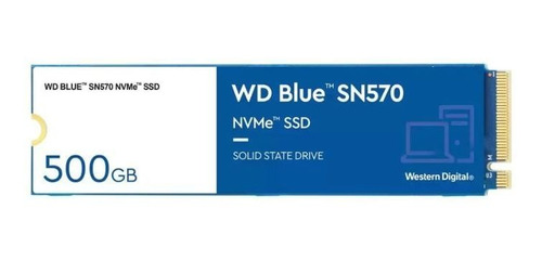 Disco Solido Ssd Wd 500gb Nvme Pcie M2 3500mb/s Blue Sn570