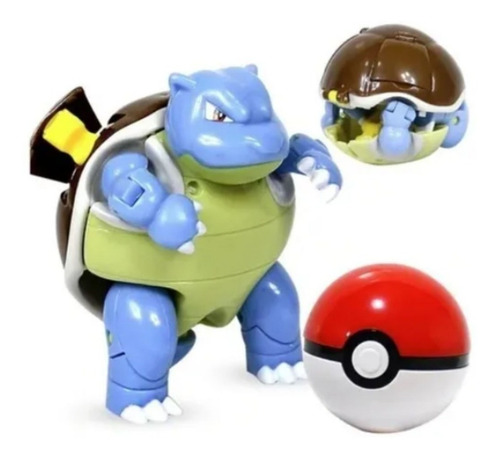 Imagem 2 de 3 de Boneco Pokemon Blastoise Entra Pokebola Pronta Entrega