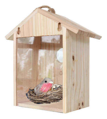 Comedero Para Pájaros Birdhouse, De Madera, Colgante, Para E