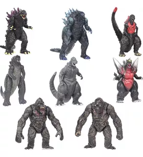 Godzilla Vs King Kong De Juguete 8 Piezas