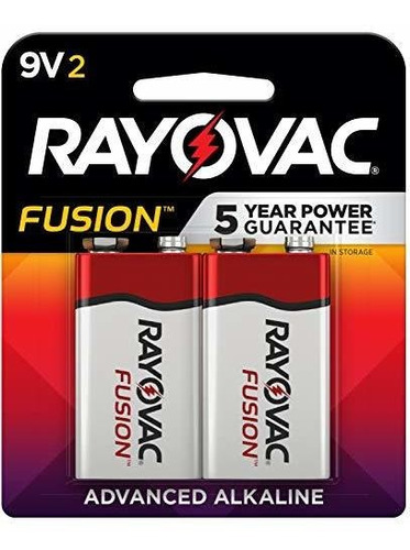 Las Baterías Rayovac Fusión Alcalina De 9 V, Premium Pila De