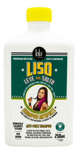 Lola Liso Leve E Solto Shampoo Antifrizz Pelo 250ml Local