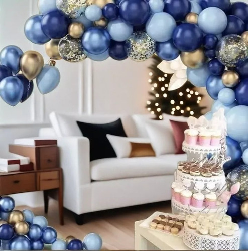 Guirnalda De Globos Azules Decoración De Arco De Cumpleaños