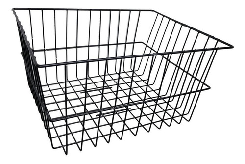 Canasto Trasero De Acero Grande Para Bicicleta 37 x 28 cm Reforzado Negro Ideal Para Portaequipaje Carga Diaria Urbano Compra Paseo Fácil Colocación Resistente Espacioso Duradero