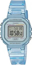 Comprar Reloj Casio La-20whs-2a Illuminator Alarm Cronograph Clear Color De La Correa Azul Color Del Bisel Acero Inoxidable Color Del Fondo Azul