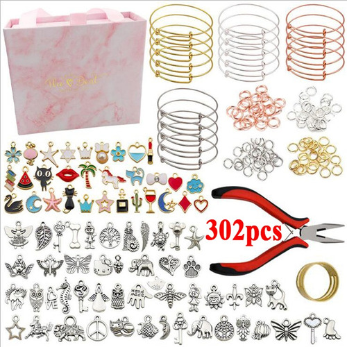 Joyería Diy 302 Piezas De Abalorios Para Hacer Pulseras Niña