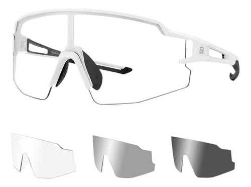 Gafas Ciclismo Mtb Ruta Fotocromáticas Rockbros 10172 Blanca