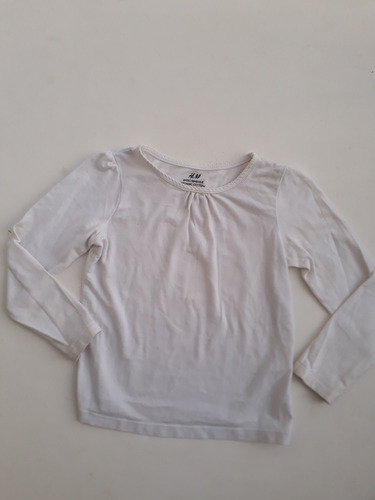 Camiseta Nena Algodon M/larga H&m Talle 2-4 Años