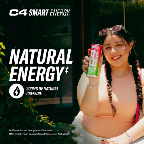 C4 Smart Energy Drink Sin Azúcar Freedom Ice 12 Onzas 12 Uni