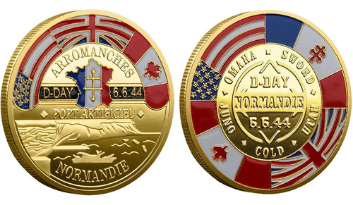 2pcs Monedas Conmemorativas Del Día D Del 80 Aniversario