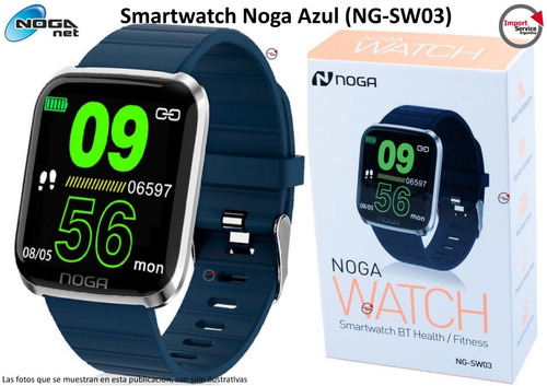 Smartwatch Noga Azul (ng-sw03) Tecnologia Superior