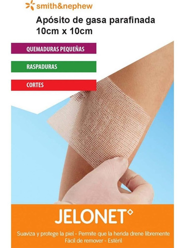 Imagen 4 de 6 de Apósito Parafinado Jelonet 10 X 10 Cm - Pack De 5 Unds
