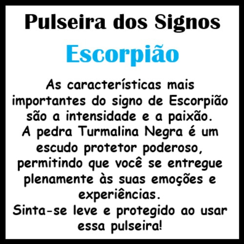 Pulseira Signos Escorpião Base Hematita Pedras Naturais 8mm