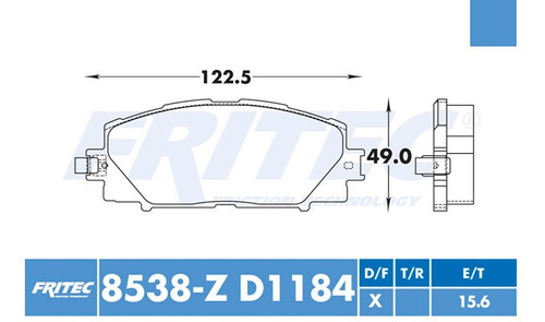 Balatas Delantero Fritec Yaris 2007-2016 1.5l