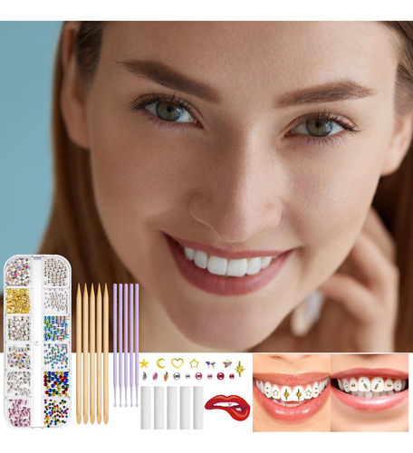 Kit De Gemas Para Dientes Kit De Dientes De Pegatinas Brilla