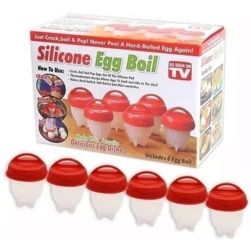 Cocinero De Huevo De Silicona - Huevos Tibios X 6 Unidades