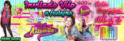 Soy Luna Kit Imprimible Logo Entrada Personalizado Nombre