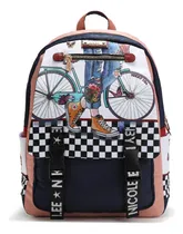 Comprar Mochila Grande De Nylon Con Solapa Y Bolsas Laterales Step By Step Nikky By Nicole Lee Ss24