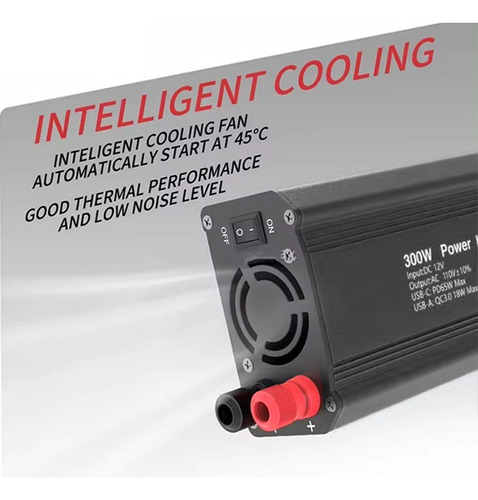 Inversor De Corriente Para Automóvil De 300 W 12 V Dc A 110