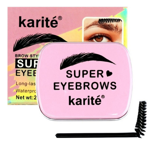 Cera Para Cejas Fijador 25g Karite + Cepillo Aplicador Transparente