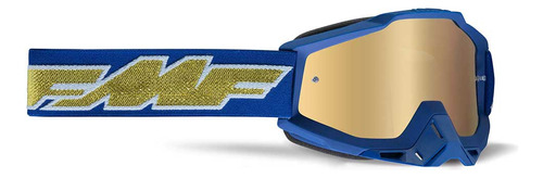 Óculos Espelhado Fmf Powerbomb Goggle Rocket Deep Navy Lj Cor da armação Azul-marinho Cor da lente Dourado Tamanho Único