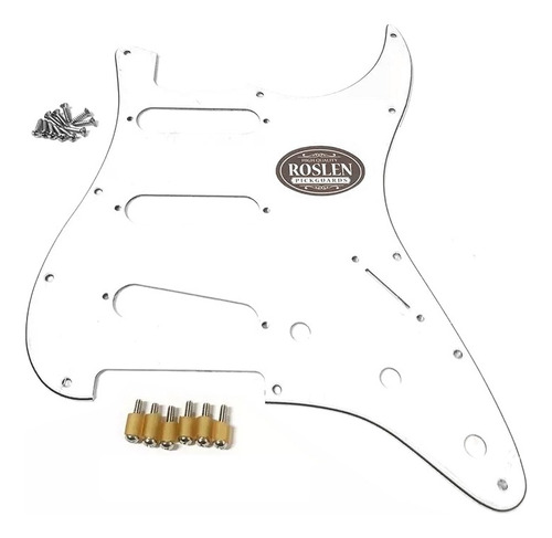 Escudo Pickguard Branco Neve Sss P/ Fender Strato Usa/mexico