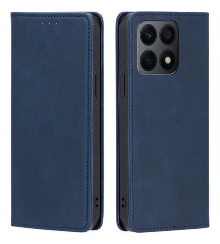 Funda Case Para Honor X8a Flip Cover Azul Antishock