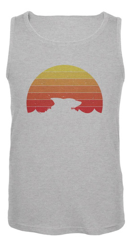Ocean Shark Retro Sunset Camiseta Sin Mangas Para Hea