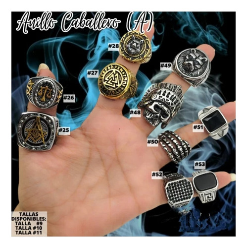 Anillo Caballero San Benito Herradura Calabera Aguila