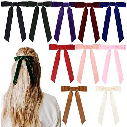 10pcs Velvet Bows Hair Clip Ribbon Accesorios 9q9lw