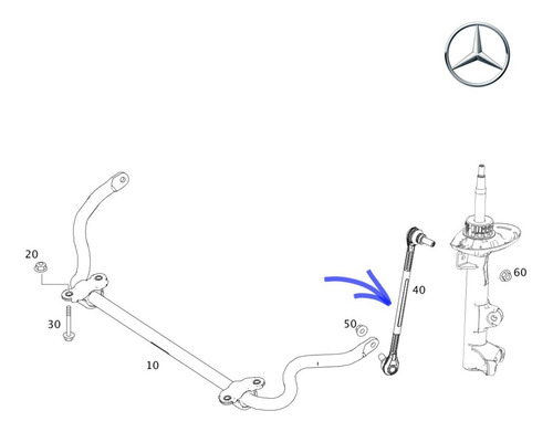 Imagen 2 de 8 de Kit Bieletas Delanteras Mercedes Benz C200 C250 C300 W204