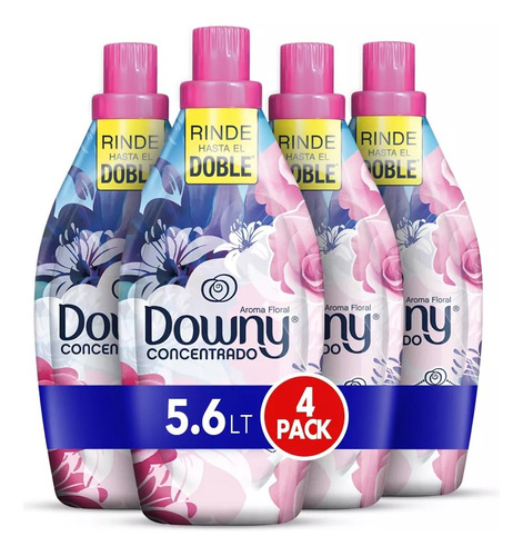 Pack X4 Suavizantes Downy Concentrado Aroma Floral 5.6l